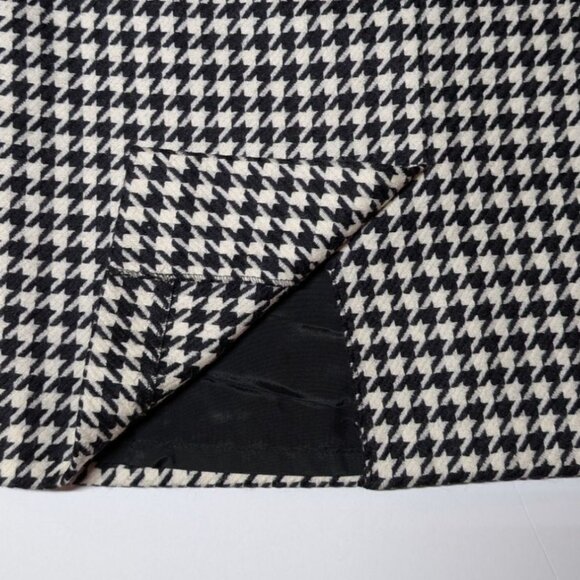 Houndstooth Wool Pencil Skirt By Charles Gray London Size 10 Old Money Academia - Picture 6 of 8